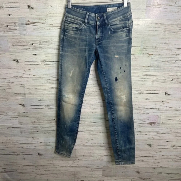 G-Star Restored Midge Cody Mid  Skinny Jeans size 27 - Picture 1 of 9